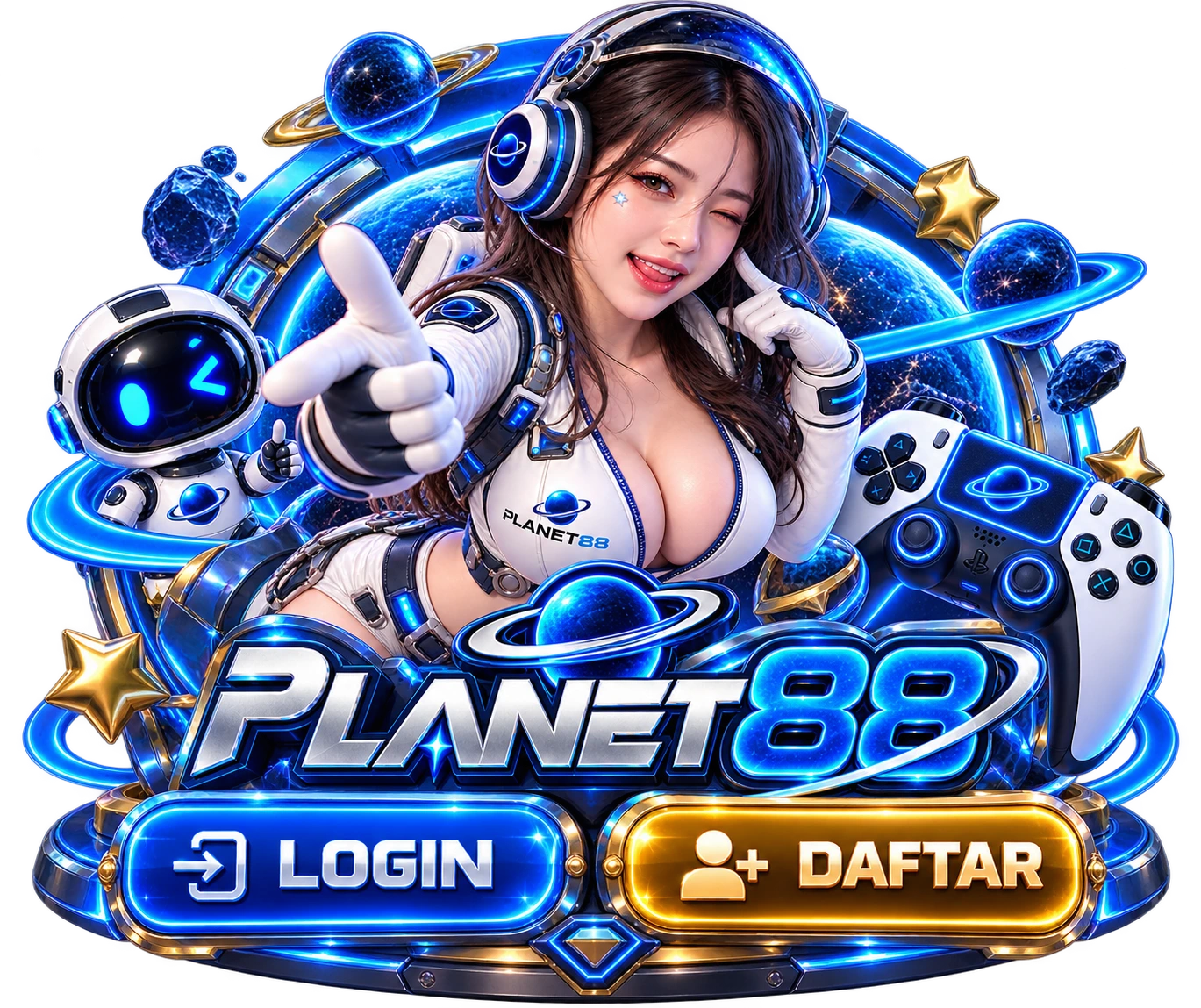 PLANET88 — maskot astronaut gaming